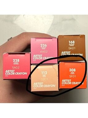 Makeup Forever Artist Color Crayon Stick - 308 Vivid Coral & 112 Fiery Opal